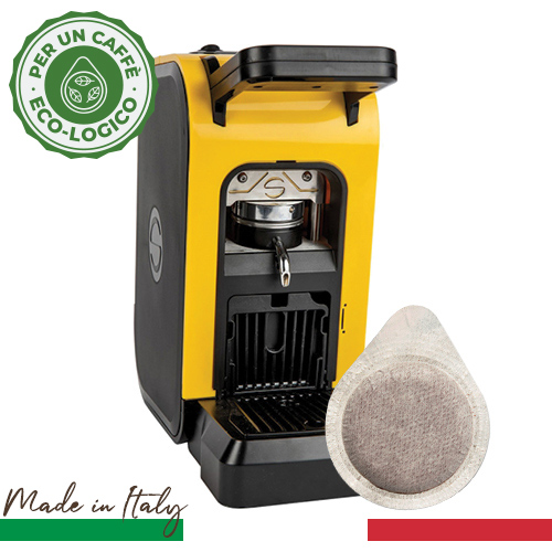 spinel-ciao-gialla-cialde-cialda-44-mm-44mm-macchinetta-macchina-espresso-italiano-cialdoro-caffè-caffe-coffee-coffe-compostabile-filtro-carta-semiprofessionale