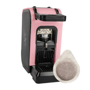 spinel-ciao-cialde-rosa-44-mm-44mm-macchina-caffè-espresso-italiano-italiana-gruppo-in-ottone-macchinetta-caffè-cialde-carta-filtro-compostabile-spinel
